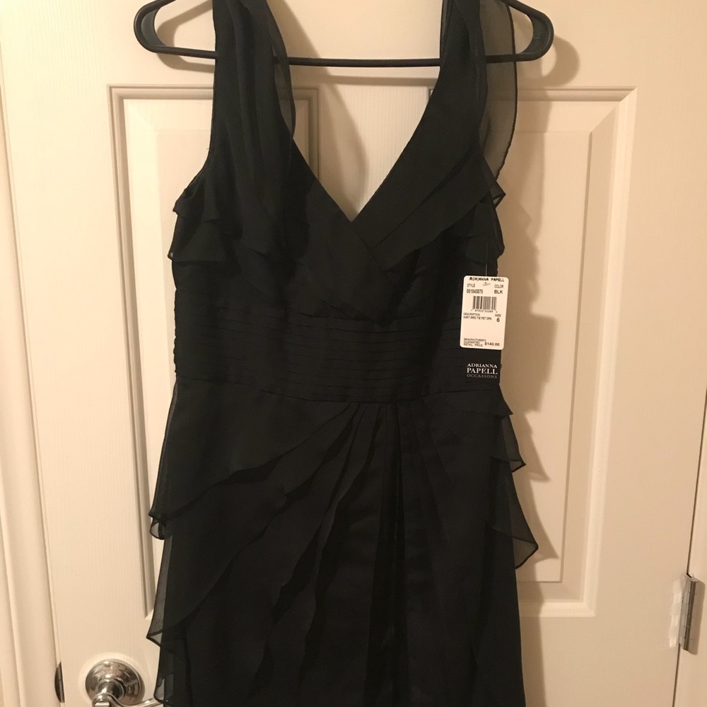 Black mid length dress Size 6
